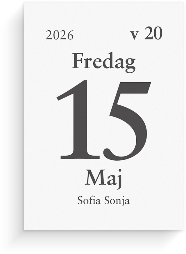 Kalender 2026 Dagblock 44x63 mm Burde