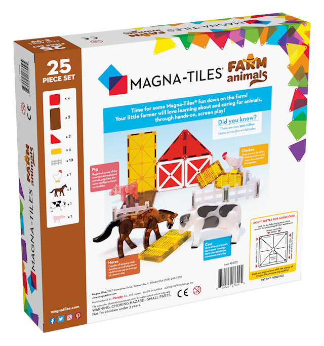 Produktbild 2 för Magna-Tiles Farm Animals, 25 bitar