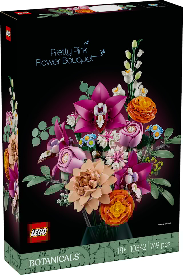 Produktbilde 1 for Vakker bukett med rosa blomster LEGO® Botanicals (10342)
