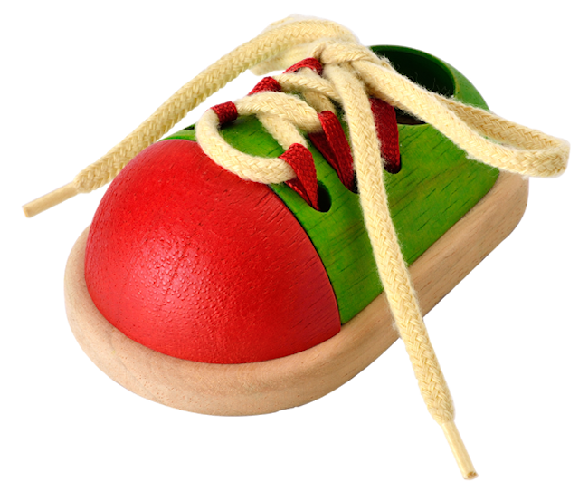 Opi sitomaan kengännauhat PlanToys