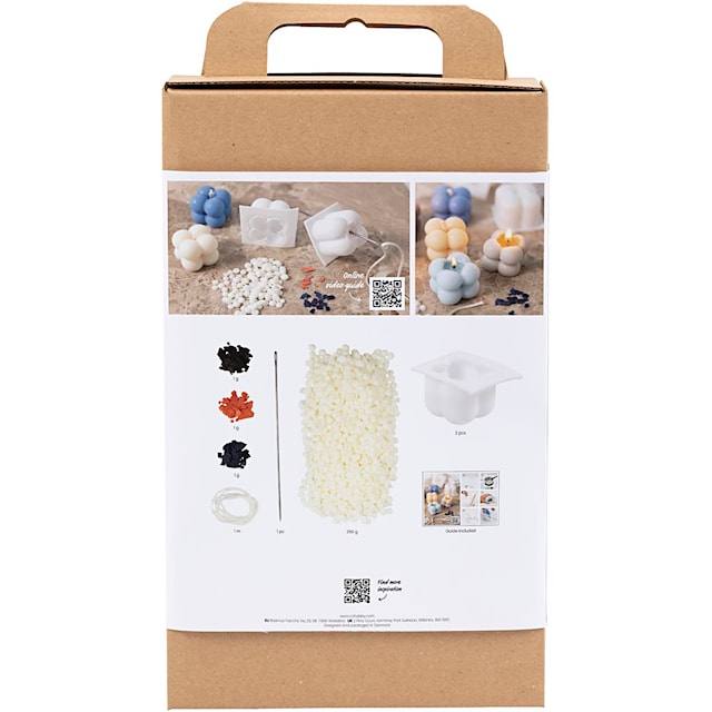 Produktbilde 2 for DIY Kit Lysstøping, Boblelys, beige, lys blå, creme, 1 pk.