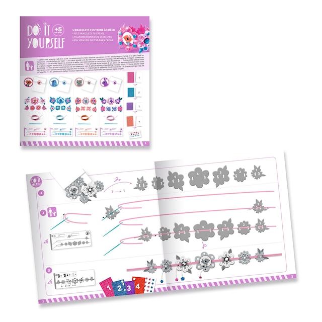 Produktbild 2 för DIY-Kit Glittrande Armband 4 st Djeco