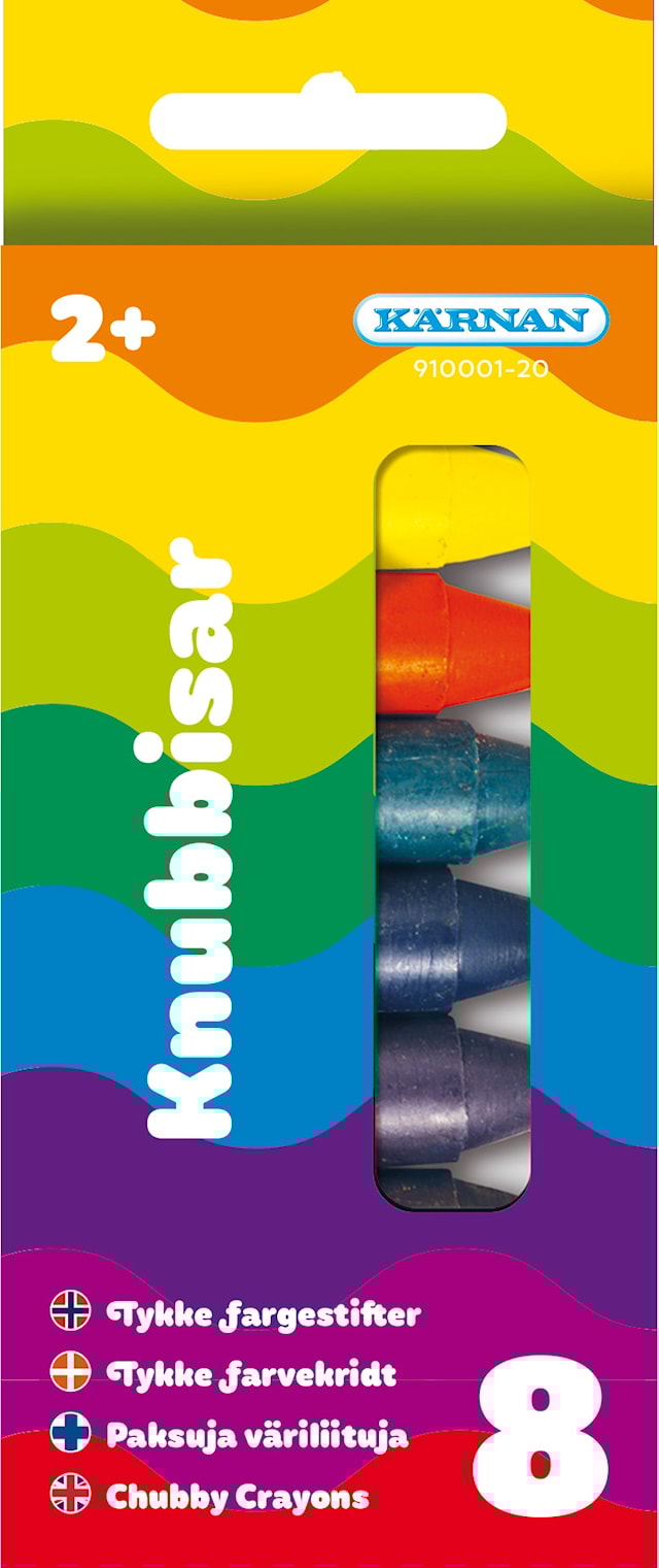 Knubbisar Barnkritor från 2 år 8-pack Kärnan