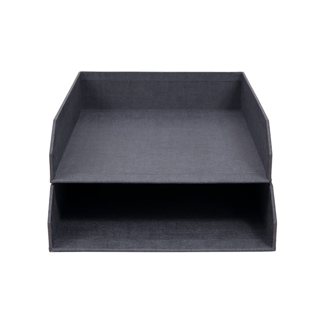 Produktbild 3 för Brevkorg Stapelbar Black 2-pack Bigso Box of Sweden