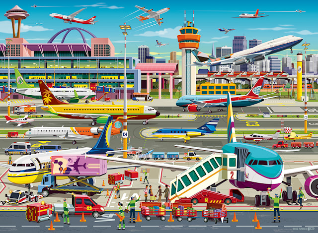 Produktbild 2 för Airport Central Pussel 150 bitar, Ravensburger