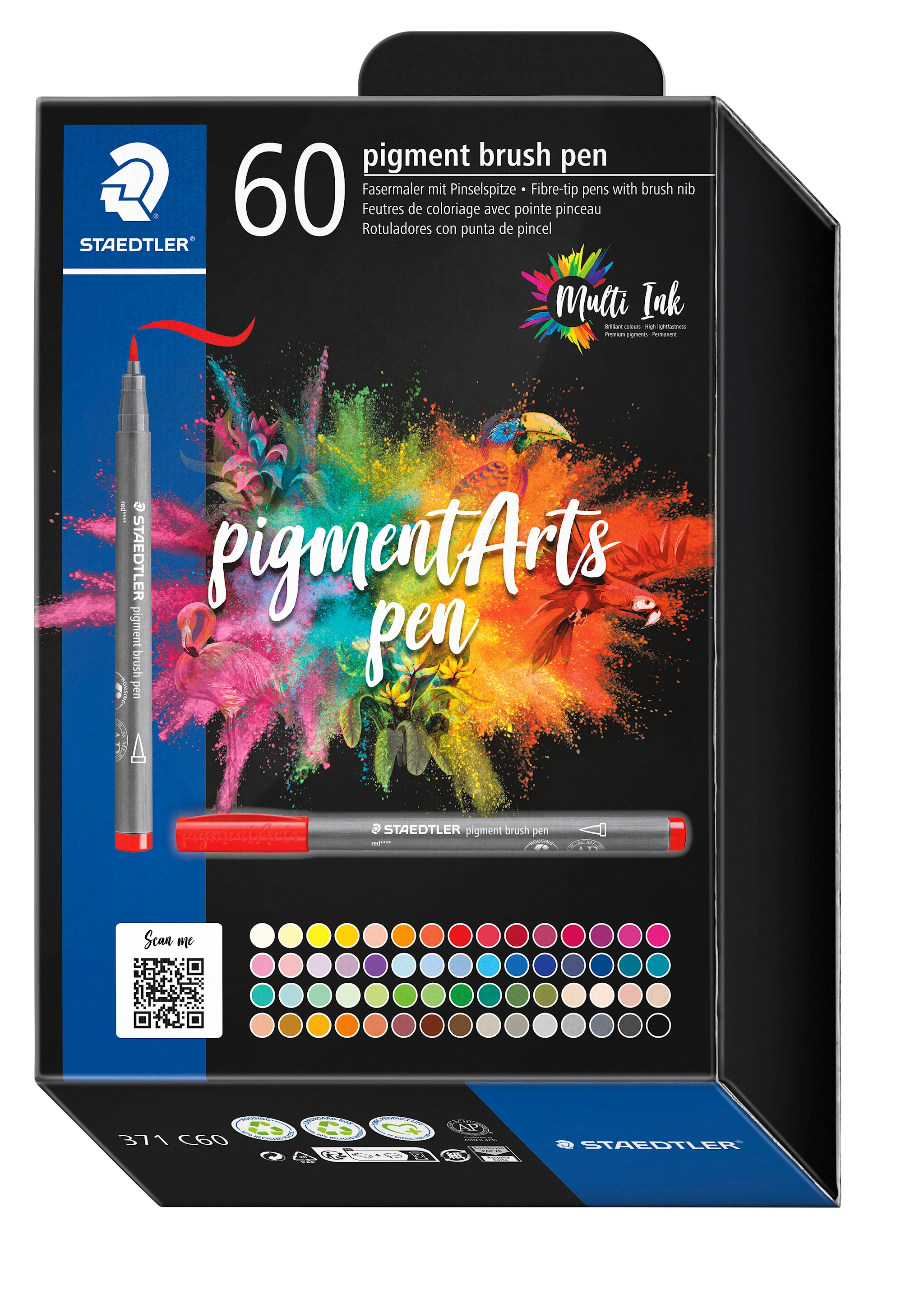 Produktbilde for Brushpen Pigment 60-pakning Staedtler