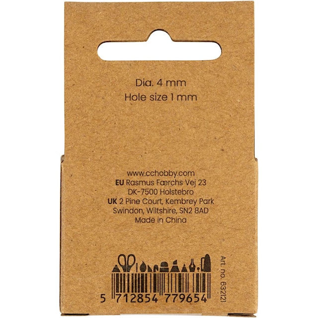 Tuotekuva 4 - Makeanvedenhelmet, Rei'itetty pitkittäissuunnassa, halk. 4 mm, aukon koko 1 mm, helmiäinen, 40 kpl/ 1 pkt