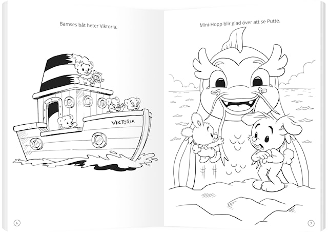 Produktbild 2 för Målarbok Bamse och havets hemligheter Kärnan