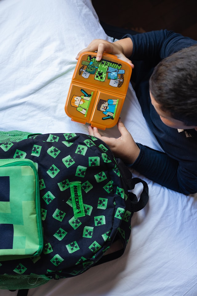 Produktbild 2 för Minecraft Matlåda med 3 fack