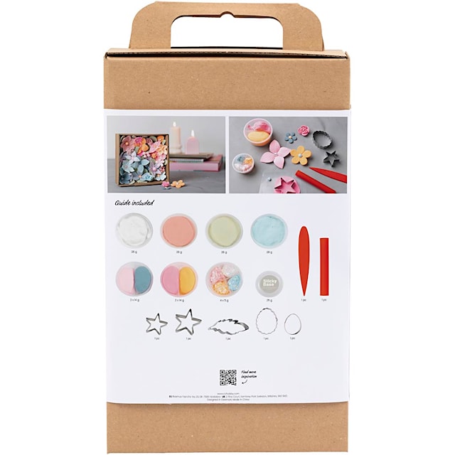 Produktbilde 2 for DIY Kit Modellering, Blomster, pastellfarger, 1 pk.