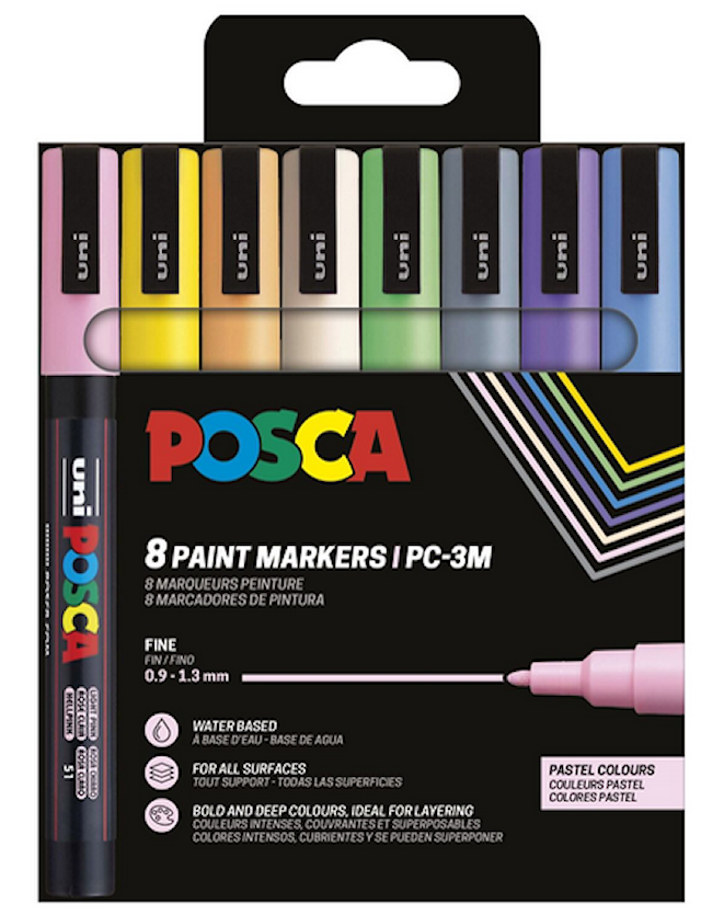Posca Marker Set 8-p pastellivärit