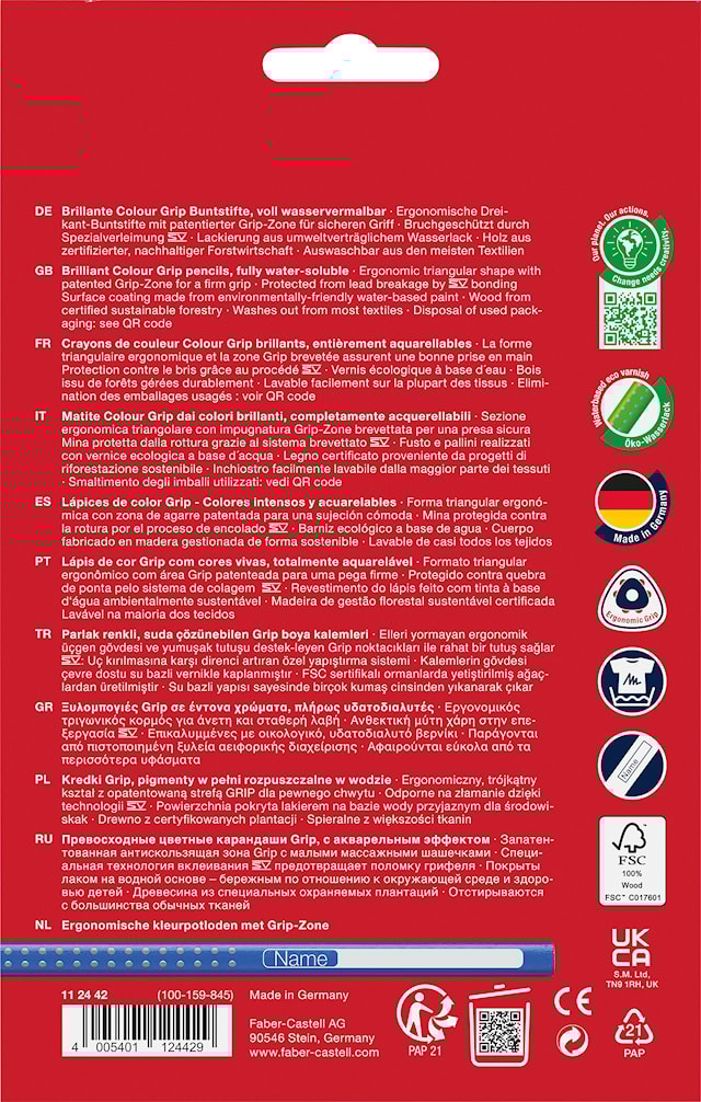 Tuotekuva 2 - Värikynät Grip Color – 36 kynää Faber-Castell