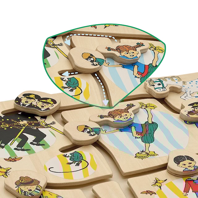 Produktbild 3 för Pippi Labyrint Pussel, Micki