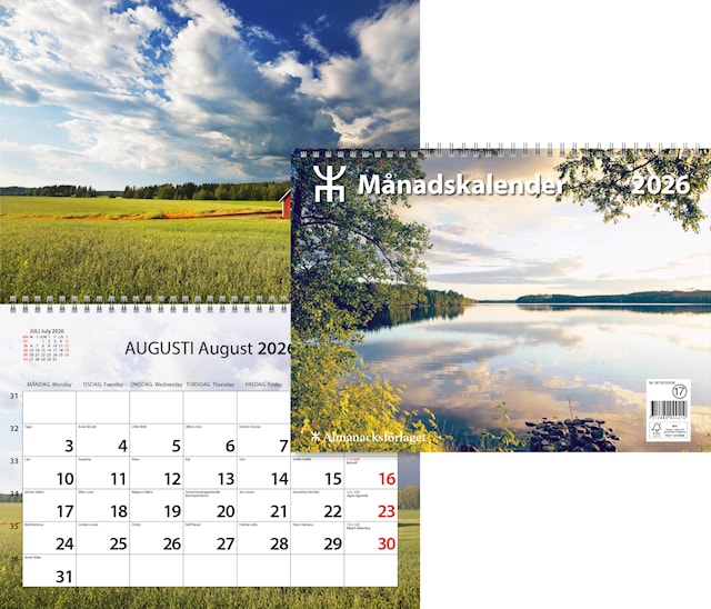Produktbild 3 för Väggkalender Månadskalendern 2026 Almanacksförlaget