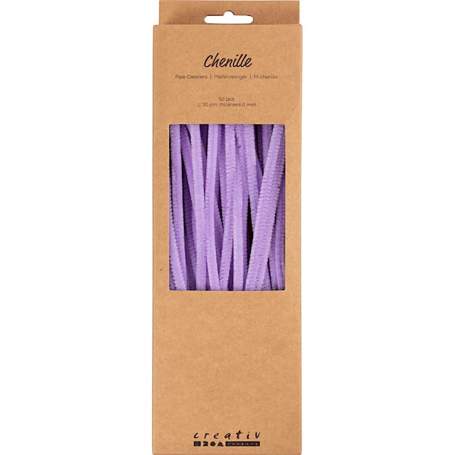 Produktbilde 3 for Piperenser, L: 30 cm, tykkelse 6 mm, lilla, 50 stk./ 1 pk.