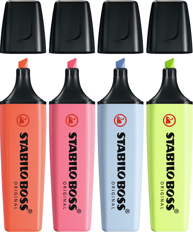 Produktbilde 1 for Overstrykningspenner Pastell 4-pakke Stabilo Boss.