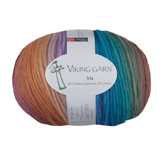 Viking Iris 100 g Moni ruskea/sininen 449 Viking Garn