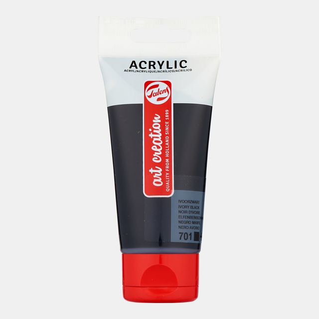 Akryyliväri 75 ml Ivoorinmusta Talens Art Creation