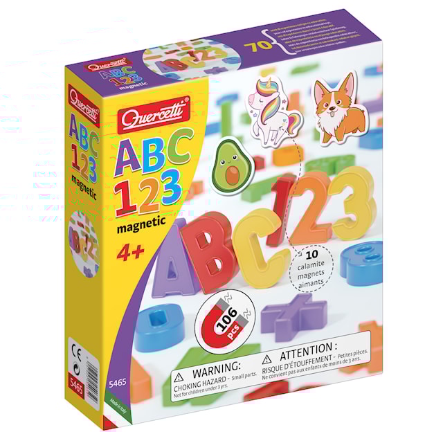 Produktbilde 1 for Magnetiske bokstaver og magnetiske tall 106 stykker, Quercetti