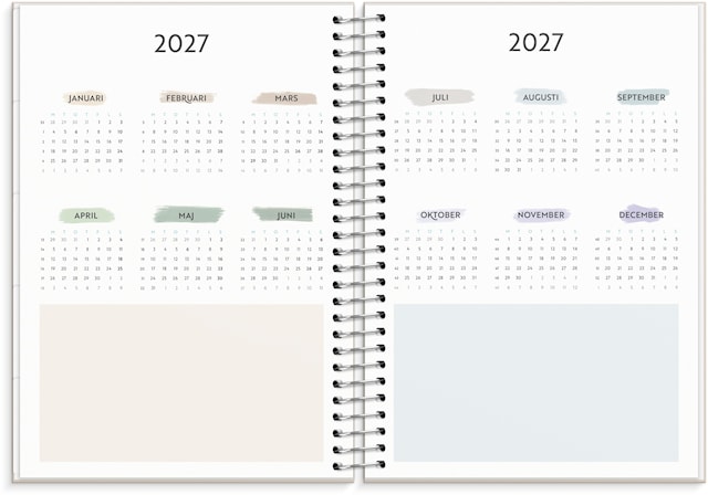 Tuotekuva 3 - Kalender 2026 A5 Life Organizer Family Beige Burde