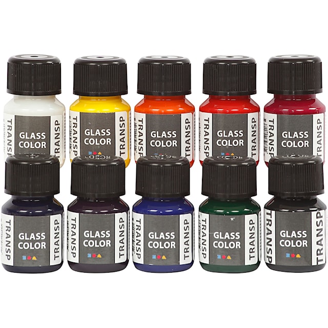 Produktbild 1 för Glasfärg Transparent Sortiment 10x35 ml