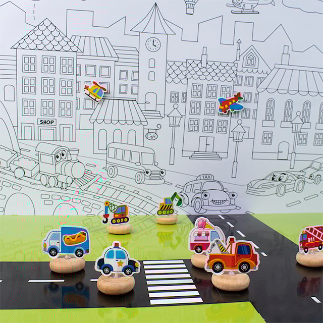 Produktbild 2 för Klistermärken Fordon 72-pack Playbox