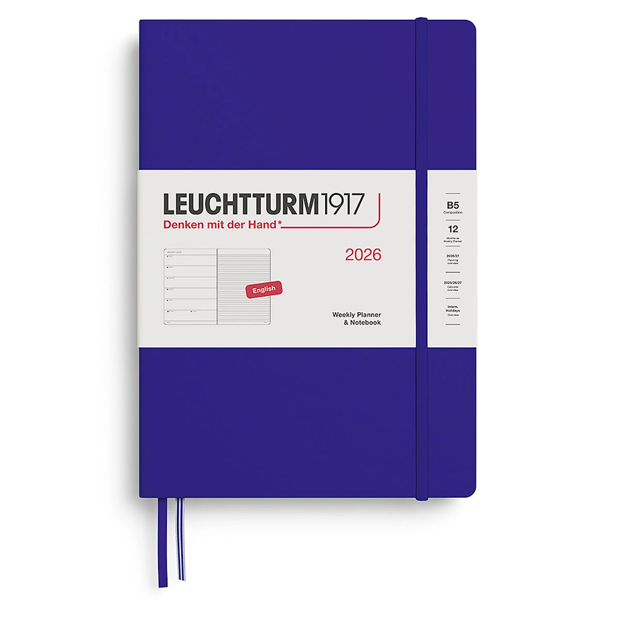 Produktbilde for Weekly Planner & Notebook 2026 B5 Ink Leuchtturm1917