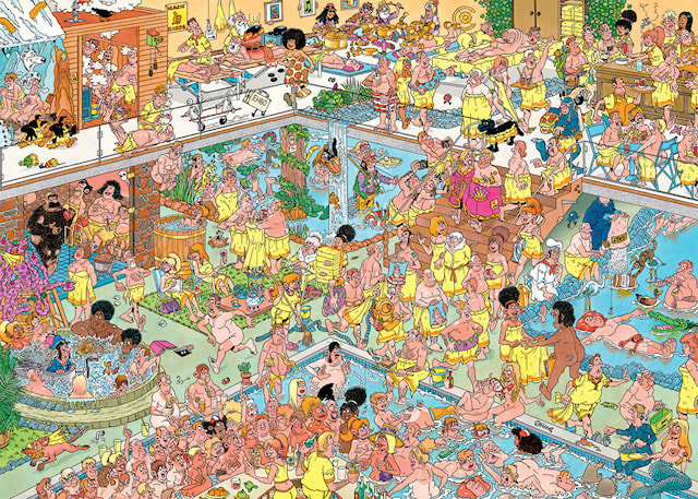 Tuotekuva 2 - Jan Van Haasteren Not so Wellness palapeli 1000 palaa