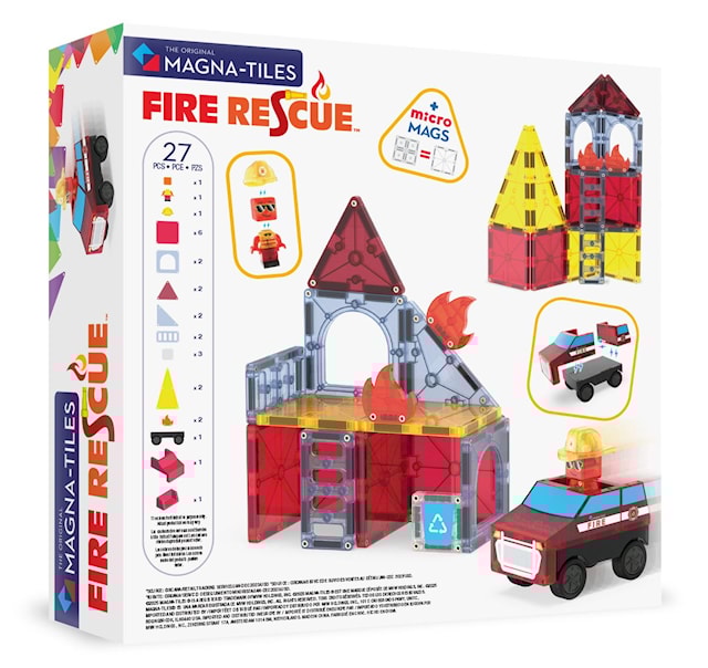 Produktbild 6 för Magna-Tiles Brandräddning Magnetiska Byggklossar 27 Bitar