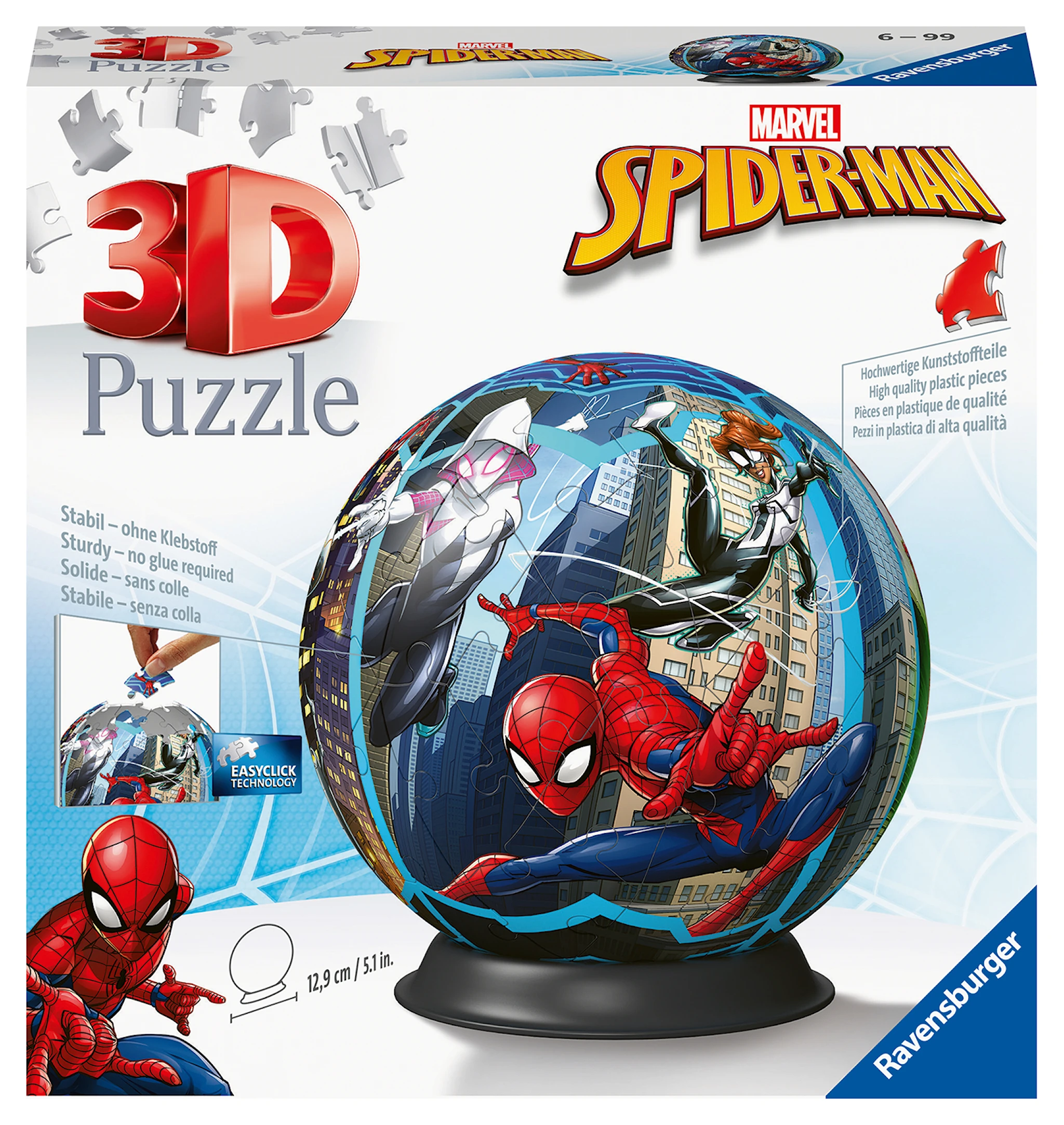 Tuotekuva ille Palapelit Spider-Man 3D Ball 72 palaa, Ravensburger