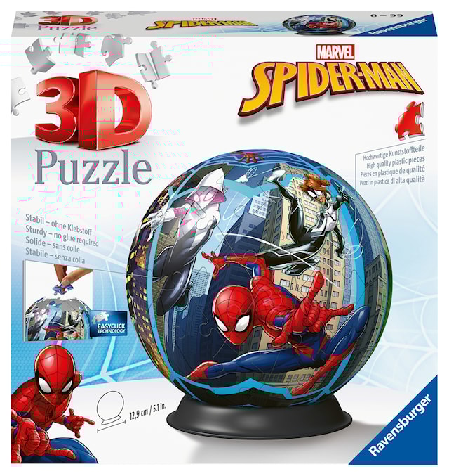 Tuotekuva 1 - Palapelit Spider-Man 3D Ball 72 palaa, Ravensburger