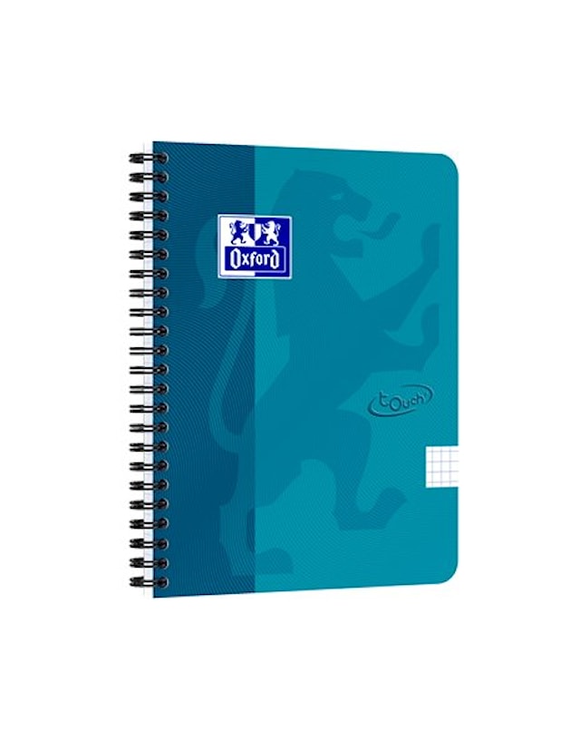 Produktbilde 2 for Collegehefte Touch A5 + Rutet Turkis Oxford