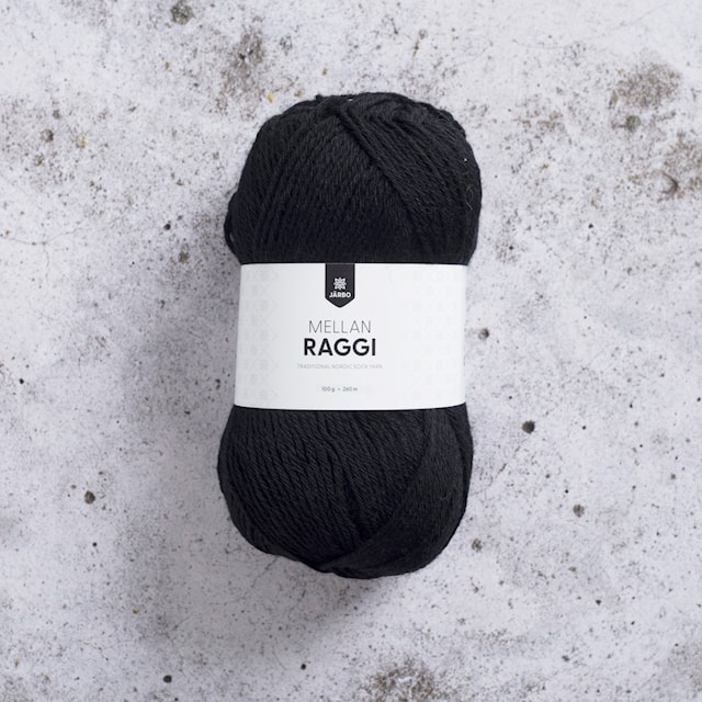 Mellanraggi Garn Ullmix 100 g Svart (28213) Järbo