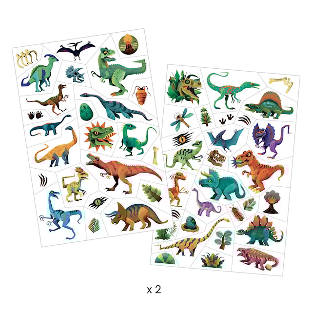 Produktbild 2 för Tatuering Dinosaurier, Djeco