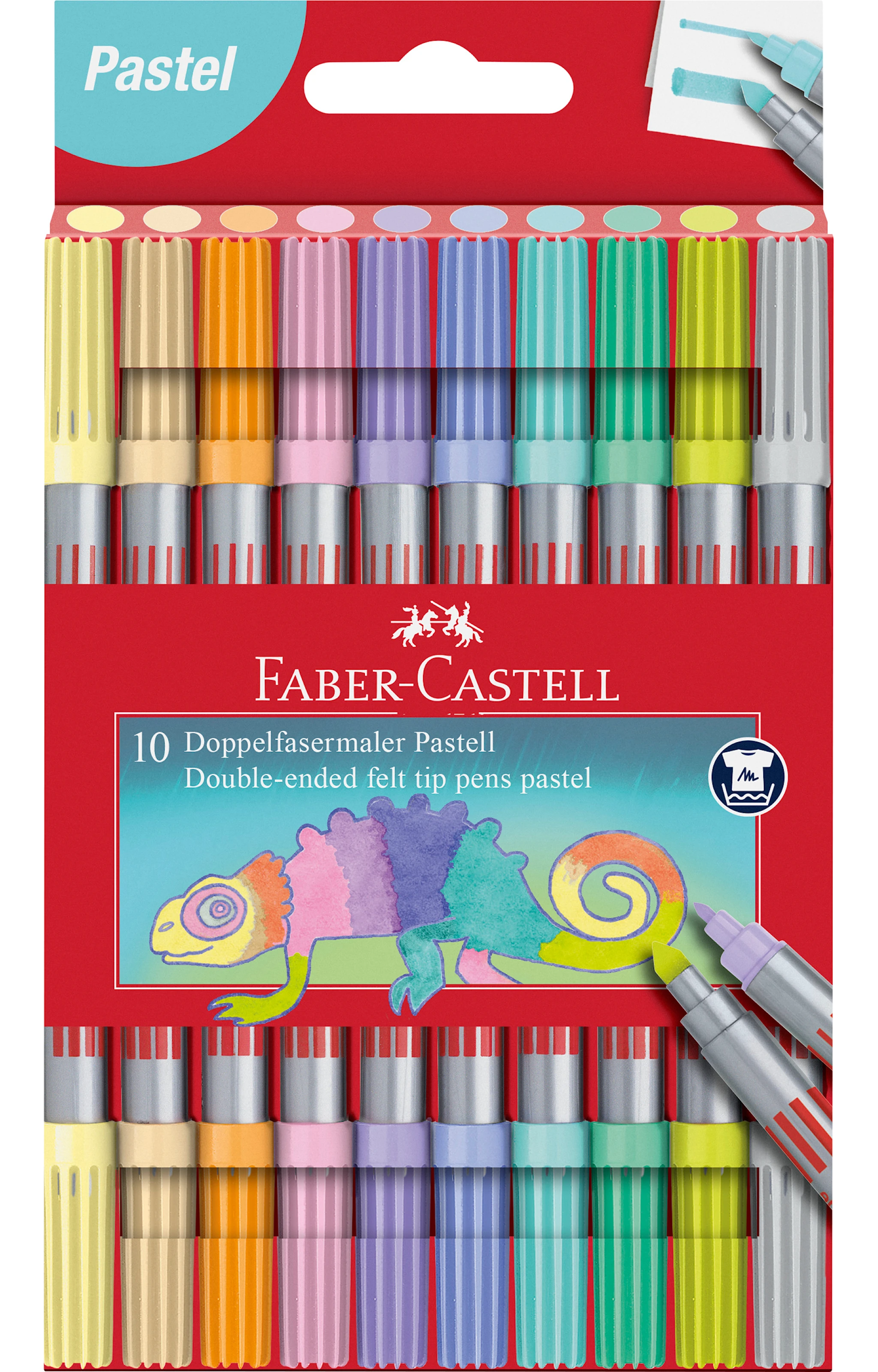 Tuotekuva ille Huopakynä kaksipäinen Pastelli 10-pack Faber Castell