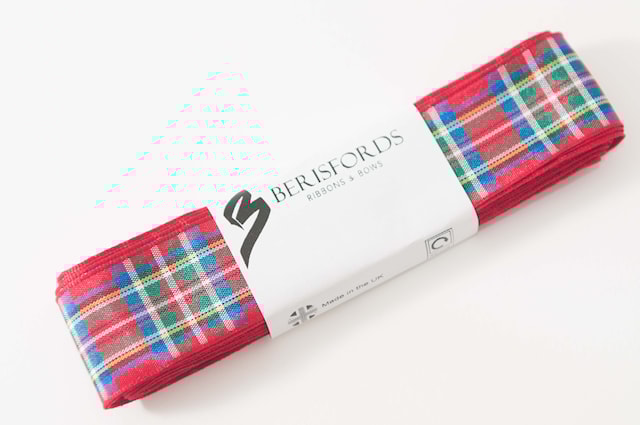 Royal Stewart Skotskrutet bånd 25mm x 5 meter