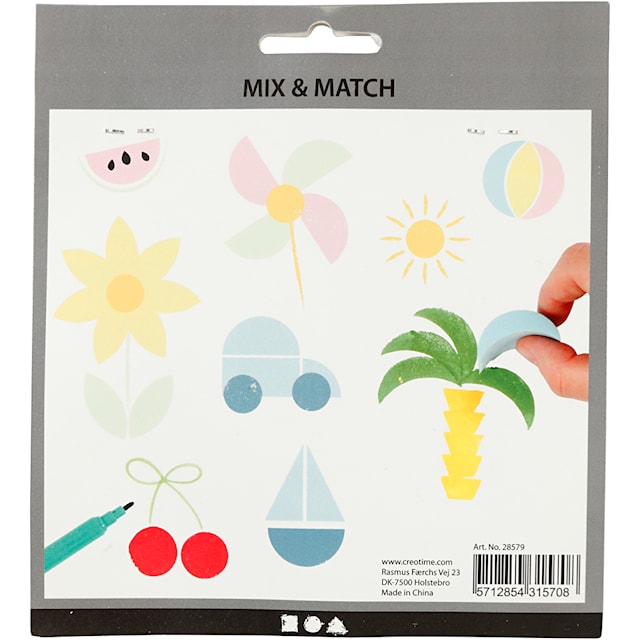 Produktbild 2 för Dekorgummistämplar 15-30 mm 12-pack