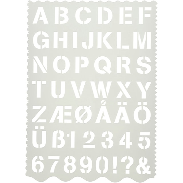 Produktbild 1 för Schabloner bokstäver och siffror 21x29 cm 1 ark