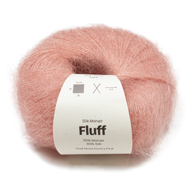 Silk Mohair  Fluff 25 gr Troll Nose pink  A793 Adlibris