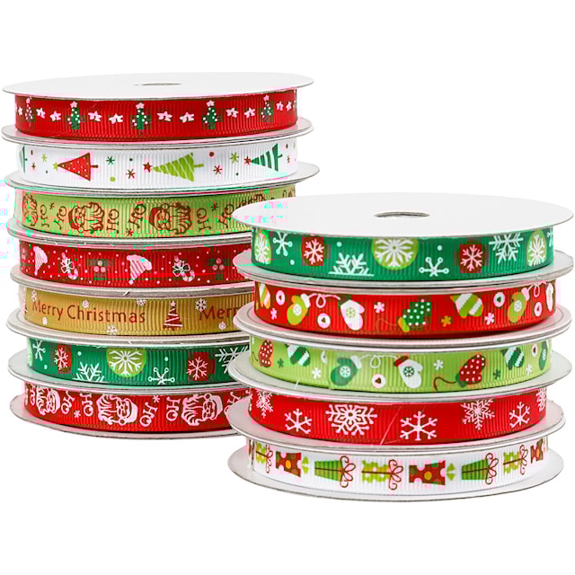 Produktbilde 1 for Julebånd, B: 10 mm, 36 m, 12x3 m/ 1 pk.