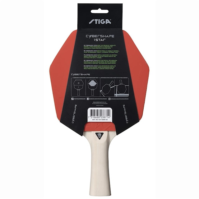 Produktbild 2 för Pingis/Bordtennisracket Cybershape 1-star Trulsracket Stiga