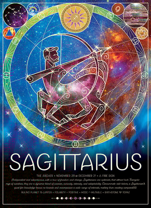 Produktbilde 3 for Puslespill Zodiac Sagittarius 500 brikker, Cobble Hill