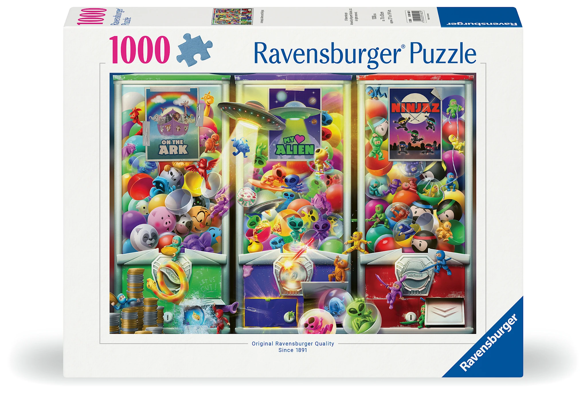 Tuotekuva ille Eläimet, muukalaiset ja ninjat palapeli 1000 palaa, Ravensburger