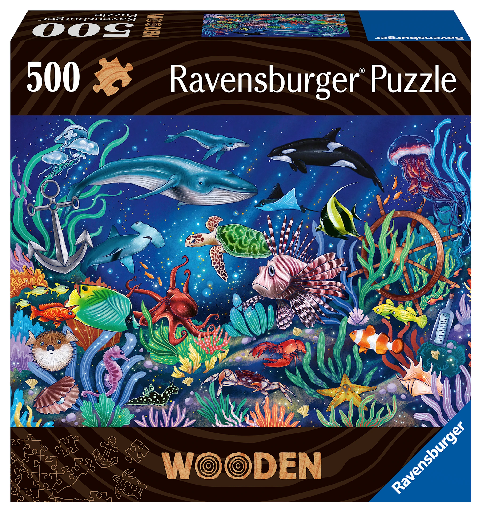 Tuotekuva ille Wooden Under the Sea, Palapelit 500 palaa, Ravensburger