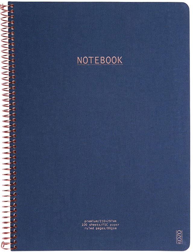 Produktbilde 1 for Notatbok A4 Premium Navy KOZO