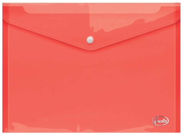 Plastmapp A4 med låsning röd 1 styck