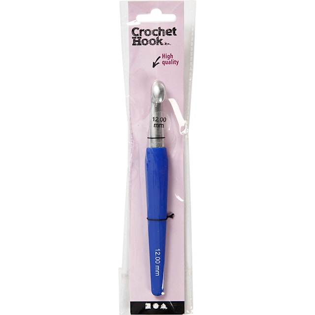 Tuotekuva 2 - Virkkuukoukku, nro 12, Pit. 16 cm, koko 12 mm, sininen, 1 kpl