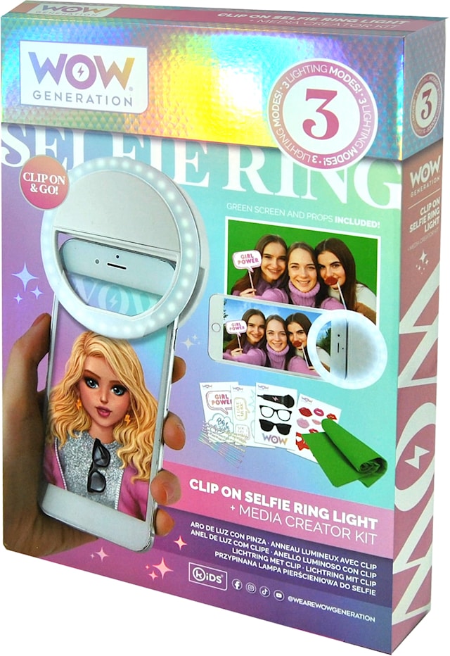 Produktbild 3 för WOW® Generation Clip On Selfie Ljusring med Tillbehör