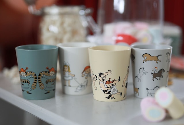 Produktbild 2 för Pippi Cirkus Tumblermugg Grå Rätt Start