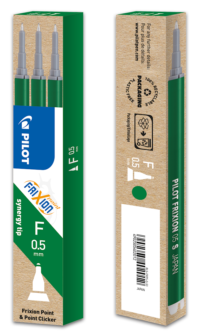 Produktbilde 2 for Patron Refill Frixion Point 0,5 mm Grønn 3 stk. Pilot